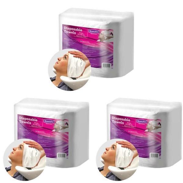 Beautyfor Пакет от 3 x меки текстилни кърпи за еднократна употреба - Beautyfor еднократни меки кърпи за еднократна употреба 45см x 90см, 50 броя