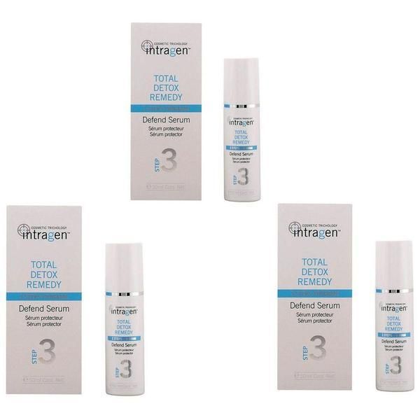 Intragen Пакет от 3 x серум за защита на косата - Intragen Total Detox Remedy Defend Serum, 50 мл