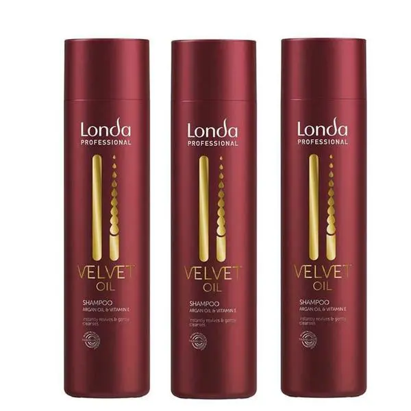 Londa Professional Пакет от 3 x Шампоан с арганово масло - Londa Professional Velvet Oil Shampoo, 250 мл