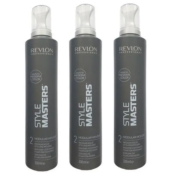 Revlon Professional Пакет от 3 x стилизираща пяна със средно фиксиране - Revlon Professional Style Masters, 300 мл
