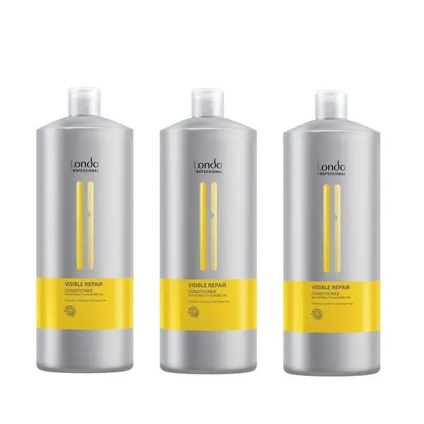 Londa Professional Пакет от 3 x Възстановяващ балсам - Londa Professional Visible Repair Conditioner, 1000 мл
