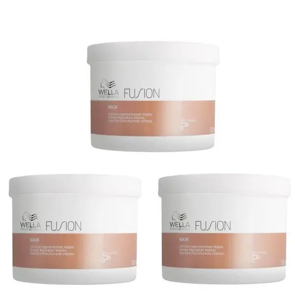 Wella Professionals Пакет от 3 x Възстановяваща маска за увредена коса - Wella Professionals Fusion, 500 мл