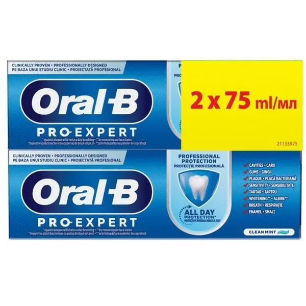 Oral-B Пакет паста за зъби - Oral-B Professional Pro-Expert, 2 x 75 мл