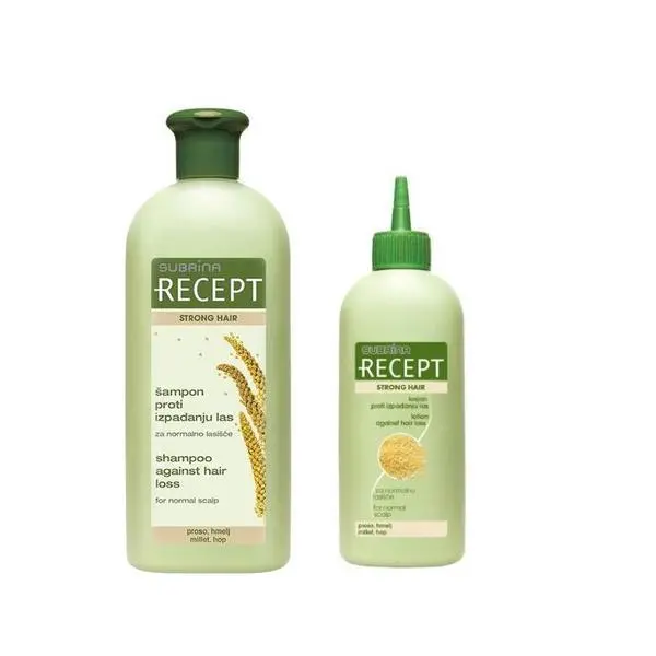 Subrina Пакет против прекомерен косопад - Subrina Recept Strong Hair: Шампоан 400 мл, Лосион 200 мл