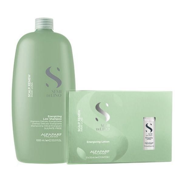 Alfaparf Milano Пакет срещу косопад Alfaparf Milano - Шампоан 1000мл, Лосион 12 x 10мл
