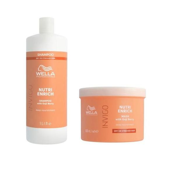 Wella Professionals Пакет Wella Professionals Invigo Nutri Enrich Deep Nourishing Intensive Nutritive Package: Шампоан 1000 мл + Маска 500 мл