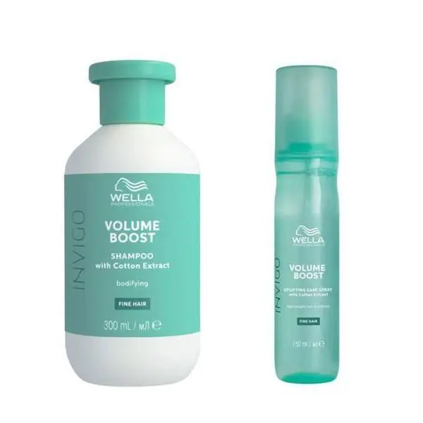 Wella Professionals Пакет за коса без обем - Wella Professionals Invigo Volume Boost: Шампоан 300 мл, Спрей 150 мл