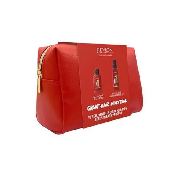 Revlon Professional Пакет за коса - Revlon Professional UniqOne All in One Hair Treatment: Шампоан 100 мл + Терапия 150 мл + Чанта