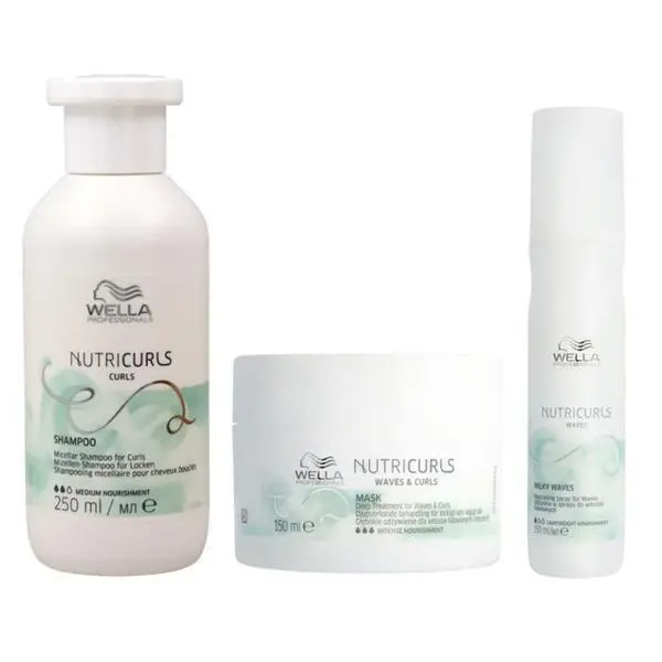Wella Professionals Пакет за къдрава и вълниста коса - Wella Professionals Nutricurls: Шампоан 250 мл, Маска 150 мл, Спрей 150 мл