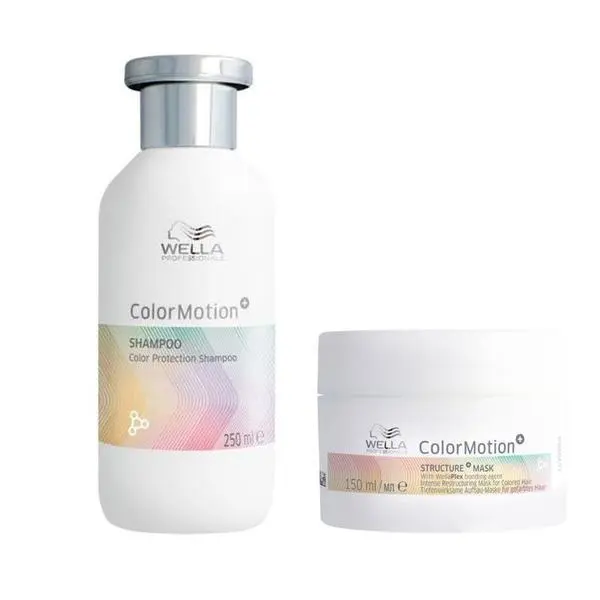 Wella Professionals Пакет за поддържане и укрепване на цвета за боядисана коса - Wella Professionals Color Motion+: Шампоан 250 мл, Маска 150 мл