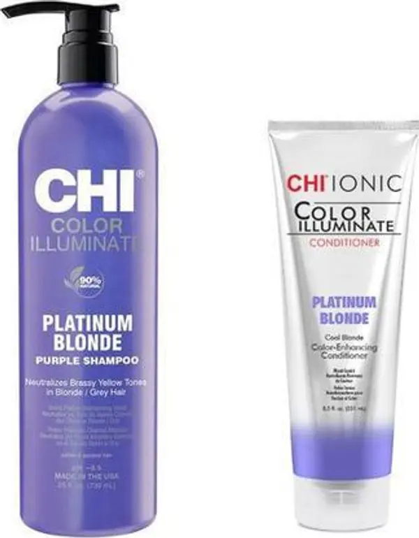 CHI Пакет за руса коса - CHI Farouk Platinum Blonde: Шампоан 739 мл, Балсам 251 мл