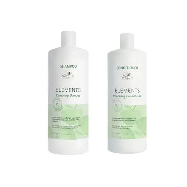 Wella Professionals Пакет за всички типове коса Веган Wella Professionals Elements Renewing: Шампоан 1000 мл, Балсам 1000 мл