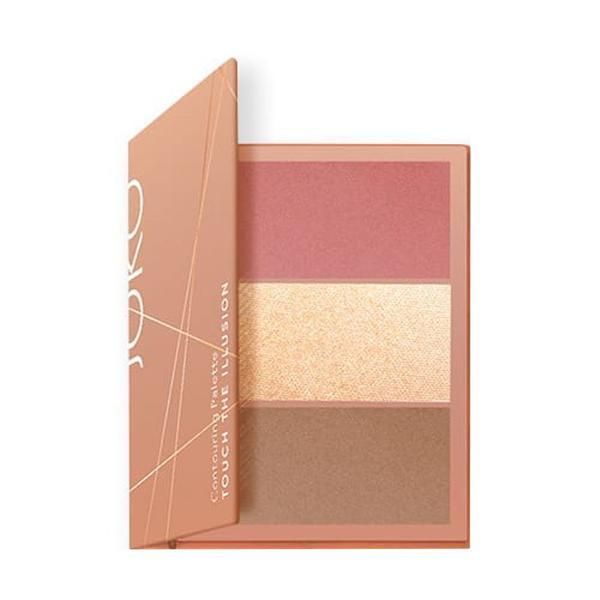 Joko Палитра за контуриране - Joko Contouring Palette Touch of Illusion 3in1, нюанс Peach_03, 10.5 гр