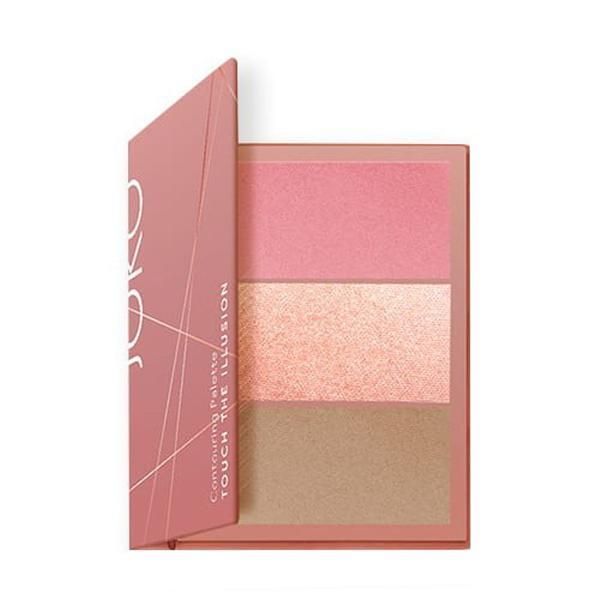 Joko Палитра за контуриране на лице- Joko Contouring Palette Touch of Illusion 3in1, нюанс Pink_01, 10,5 гр