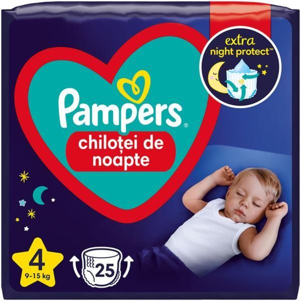Pampers Памперси гащички Pampers Night Pants - Pampers Pants Extra Night Protect, размер 4 (9-15 кг), 25 бр
