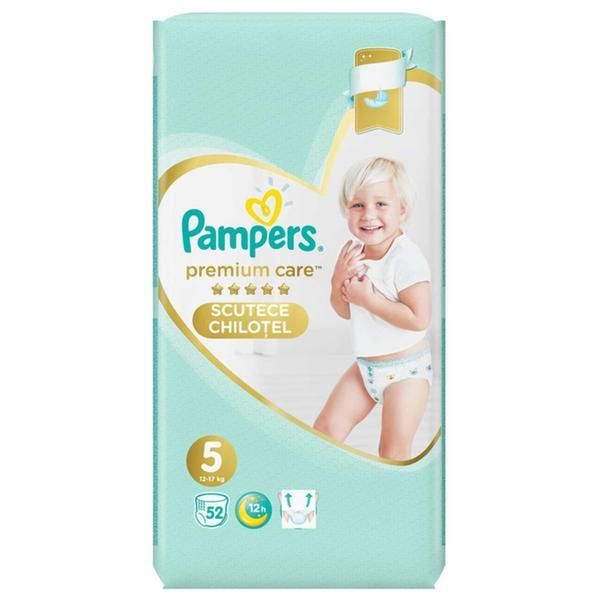 Pampers Памперси гащички - Pampers Premium Care Pants, размер 5 (12-17 кг), 52 бр