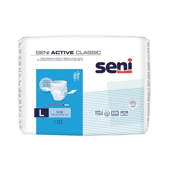 Seni Памперси с еластични гащички за възрастни Seni Active Classic Elastic Disposable Underwear, Large, 10 бр