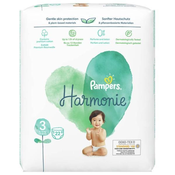 Pampers Памперси за бебета - Pampers Harmonie, размер 3 (6-10 кг), 22 бр