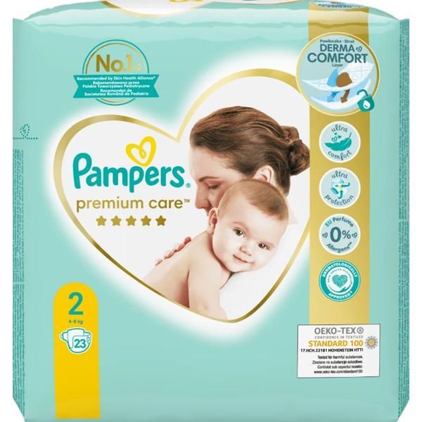 Pampers Памперси за новородени - Pampers Premium Care New Baby, размер 2 (4-8 кг), 23 бр