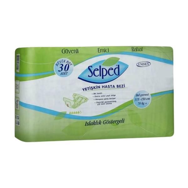 Paksel Памперси за възрастни - Selped Adult Diaper, Paksel, размер L, 30 бр