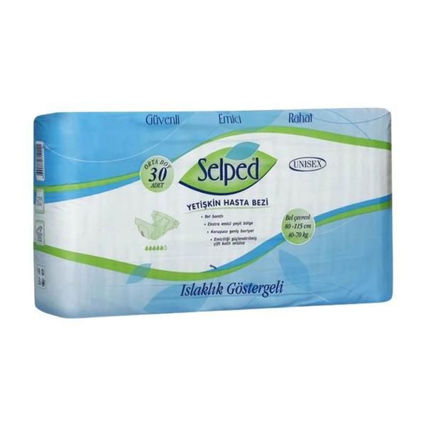 Paksel Памперси за възрастни - Selped Adult Diaper, Paksel, размер M, 30 бр