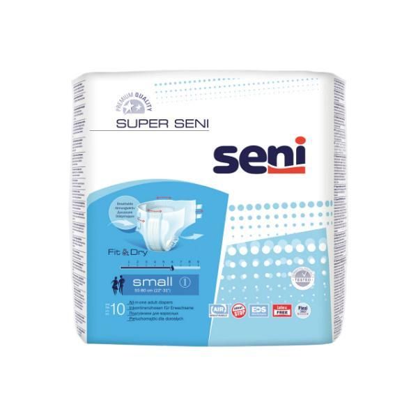 Seni Памперси за възрастни - Super Fit &amp; Dry Small Breasts 1, 10 бр