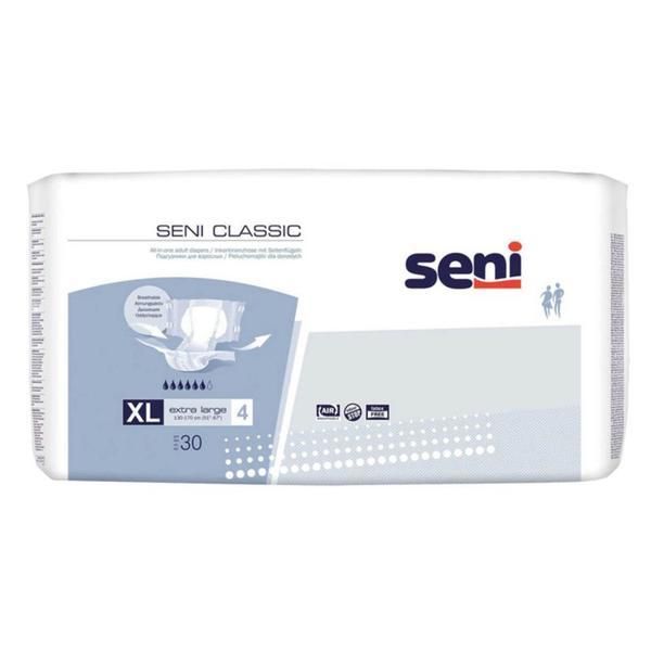 Seni ПамперсиТип гащички за възрастни - Seni Active Classic Elastic Disposable Underwear, Extra Large, 30 бр