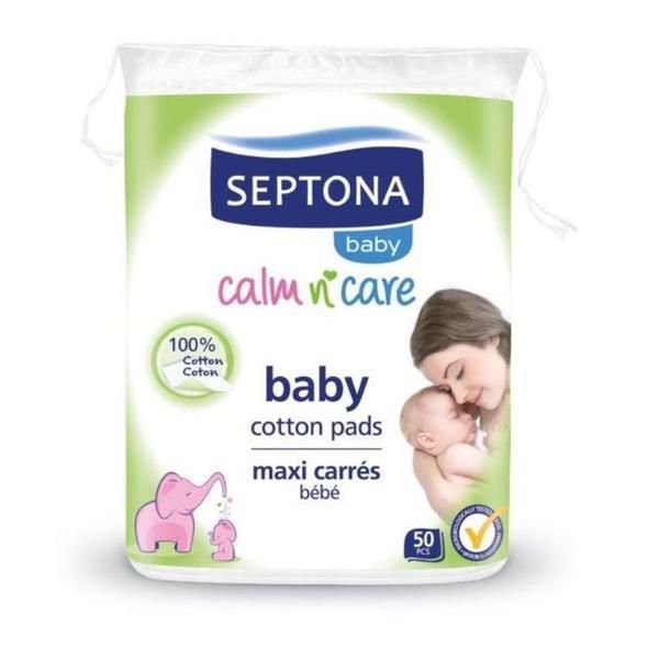 Septona Памучни дискети за деца - Septona Baby Calm&#039;n&#039;Care, 50 бр