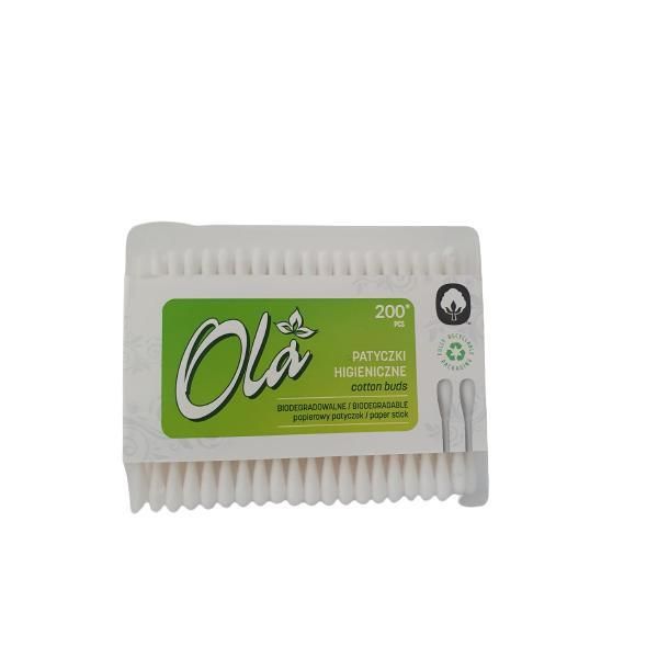Ola Памучни козметични пръчици - Ola Cosmetic Buds, 200 бр