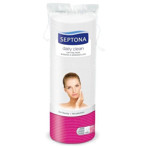 Septona Памучни почистващи дискове Septona Daily Clean Cotton Pads, 80 бр