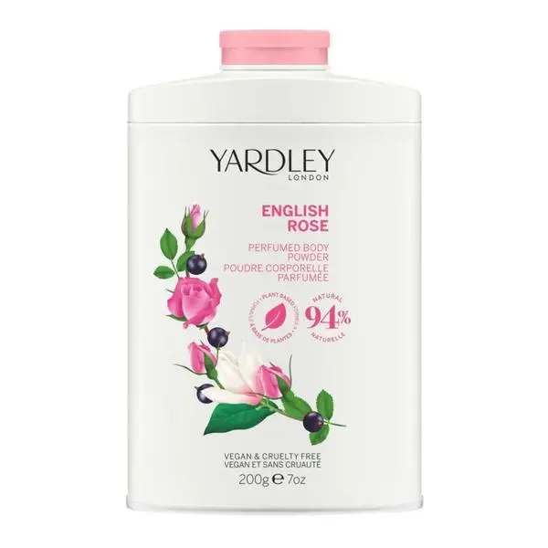 Yardley Парфюмирана пудра за тяло Yardley London English Rose, 200 гp