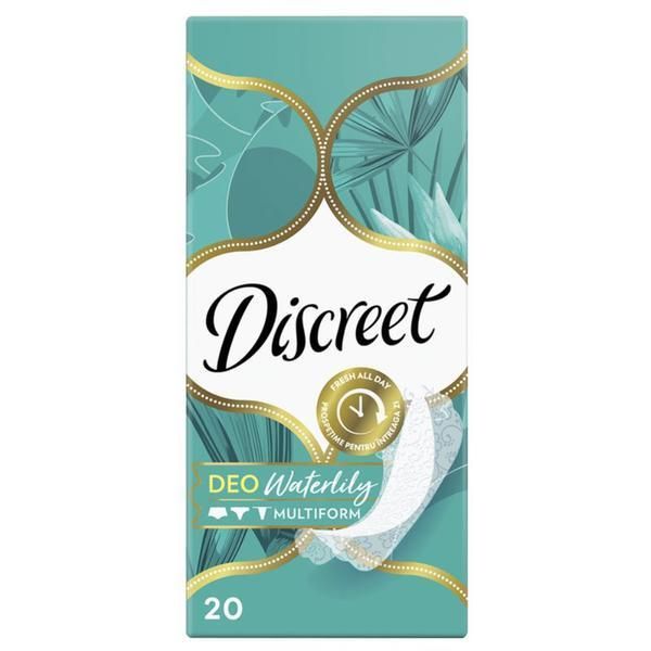 Discreet Парфюмирани ежедневни абсорбенти - Discreet Deo Waterlily, 20 бр
