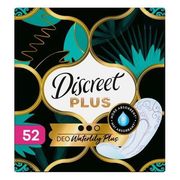 Discreet Парфюмирани ежедневни превръзки- Discreet Plus Deo Waterlily, 52 бр