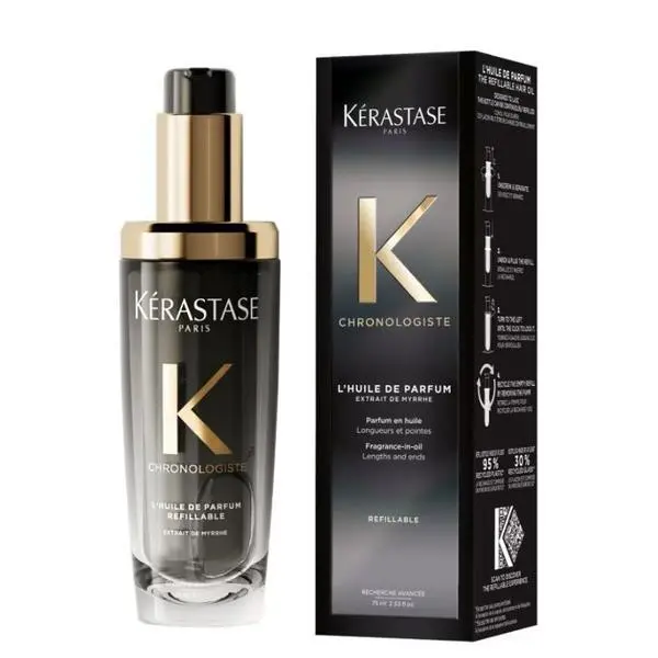 Kerastase Парфюмирано масло за коса с възможност за многократна употреба - Kerastase Chronologiste Huile de Parfum Extrait de Myrrhe, 75 мл