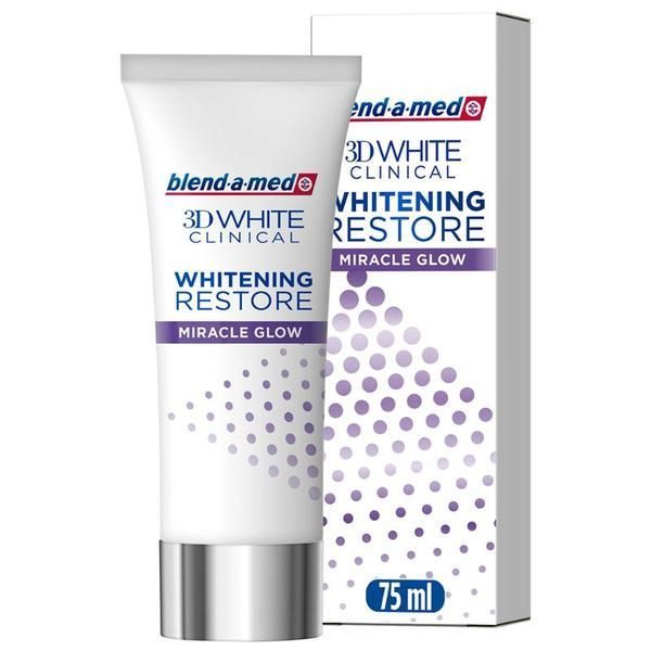 Blend-a-Med Паста за зъби Blend-a-Med 3D White Clinical Miracle Glow, 75 мл