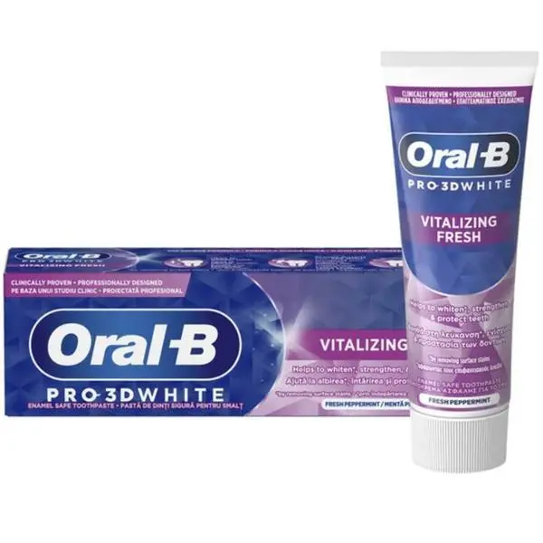 Oral-B Паста за зъби - Oral-B Pro-3D White, Vitalizing Fresh, 75 мл
