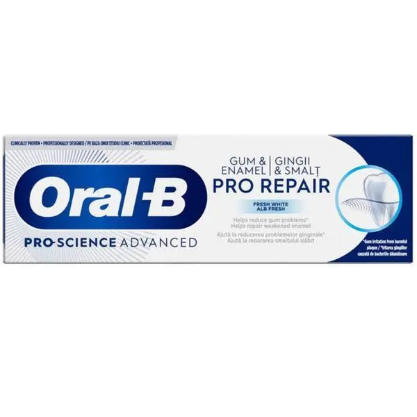 Oral-B Паста за зъби - Oral-B Professional Gum &amp; Enamel Pro-Repair Fresh White, 75 мл