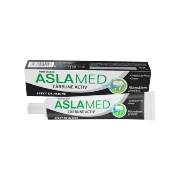 Farmec Паста за зъби с активен въглен Aslamed, 75 мл