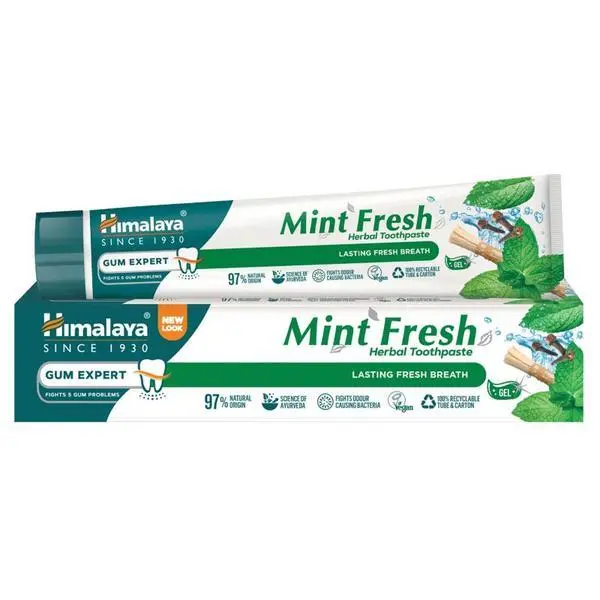 Himalaya Паста за зъби с мента - Himalaya Mint Fresh Herbal Toothpaste Gum Expert, 75 мл