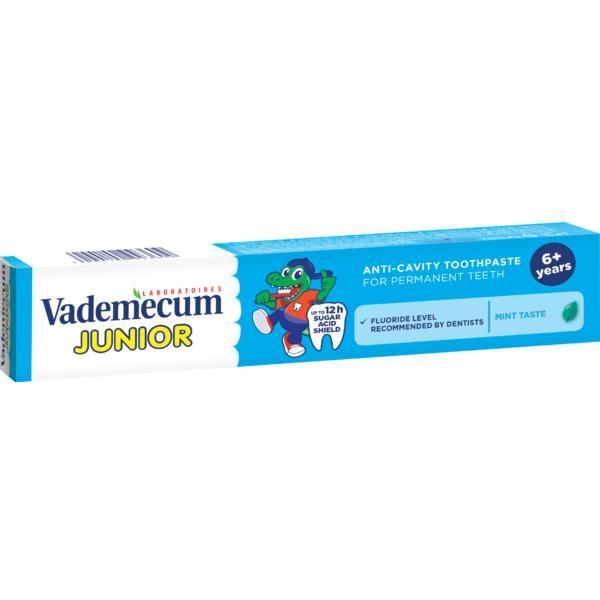 Vademecum Паста за зъби с вкус на мента за деца над 6 години - Vademecum Laboratoires Junior, 75 мл