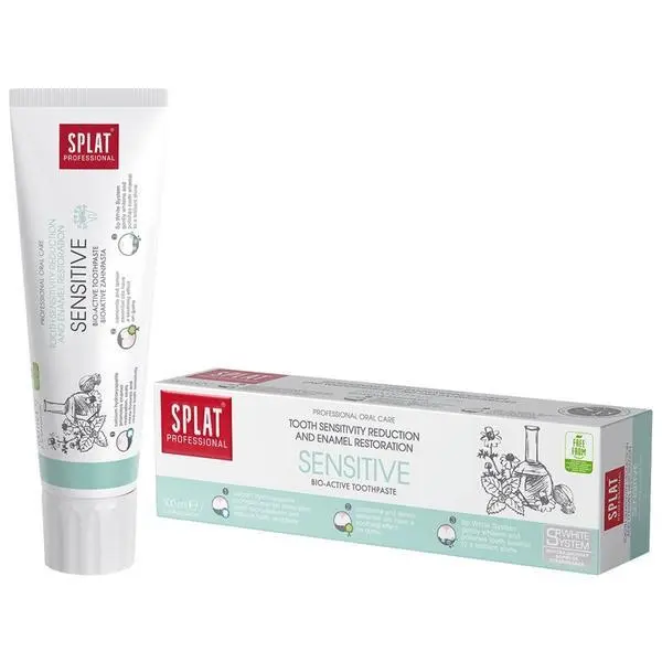 Splat Паста за зъби за чувствителни зъби и здрав емайл - Splat Professional Sensitive Bio-Active Toothpaste, 100 мл