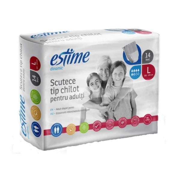 Estime Пелени за възрастни, размер L(100-145cm), Dynamic Estimate, 14 бр
