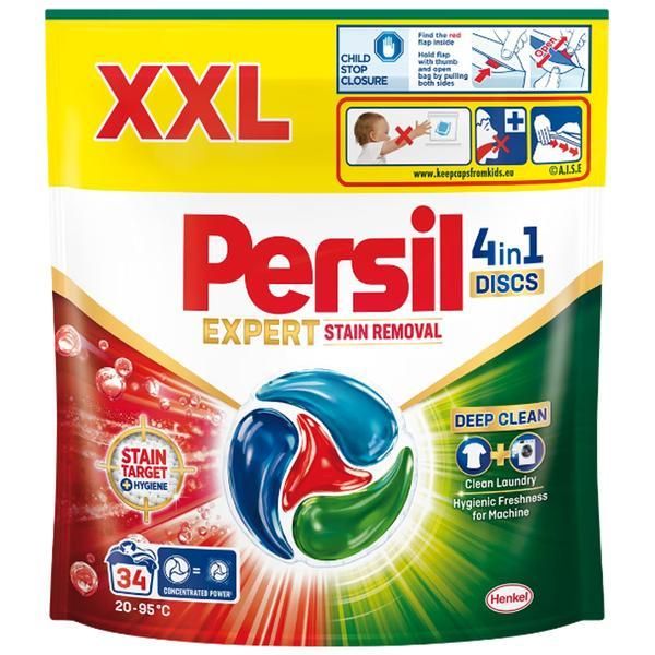 Persil Перилен препарат на капсули за пране - Persil 4 в 1 Expert Stain Removal, 34 бр