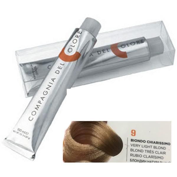 Compagnia del Colore Перманентен крем боя, Без амоняк: нюанс Biondo Chiarissimo 9