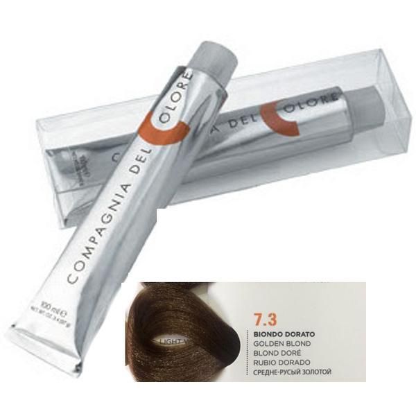 Compagnia del Colore Перманентен крем боя, Без амоняк: нюанс Biondo Dorato 7.3, - Compagnia del Colore 100 мл