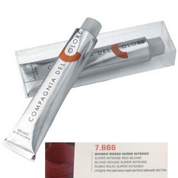 Compagnia del Colore Перманентен крем боя, Без амоняк: нюанс Biondo Rosso Super Intenso 7.666- Compagnia del Colore 100 мл
