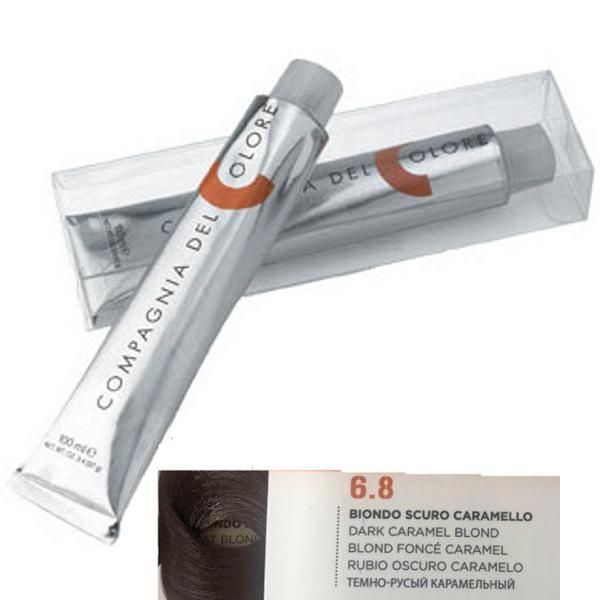 Compagnia del Colore Перманентен крем боя, Без амоняк: нюанс Biondo Scuro Caramello 6/8- Compagnia del Colore 100 мл