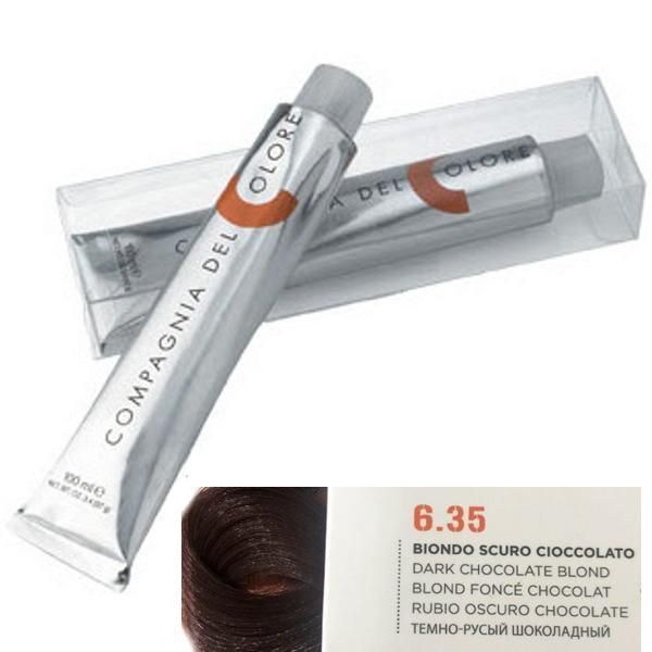 Compagnia del Colore Перманентен крем боя, Без амоняк: нюанс Biondo Scuro Cioccolato 6.35- Compagnia del Colore 100 мл