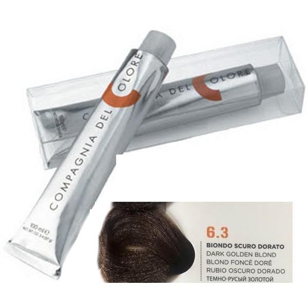 Compagnia del Colore Перманентен крем боя, Без амоняк: нюанс Biondo Scuro Dorato 6.3, - Compagnia del Colore 100 мл