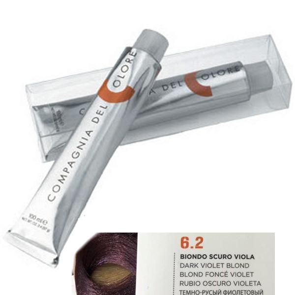 Compagnia del Colore Перманентен крем боя, Без амоняк: нюанс Biondo Scuro Viola 6.2- Compagnia del Colore 100 мл